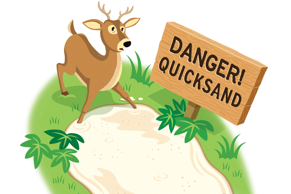 Why does quicksand make you sink?